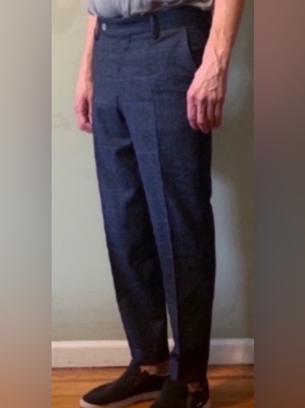 HUGO Wool Blend Pleated Dress Pants